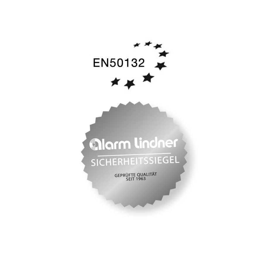 Siegel Norm EN50132 und Alarm Lindner